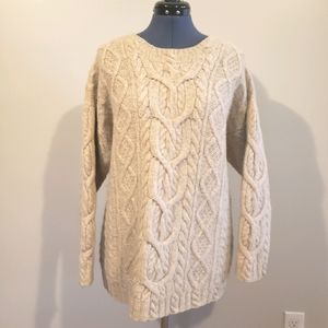 Eddie Bauer Cable Knit Wool Sweater